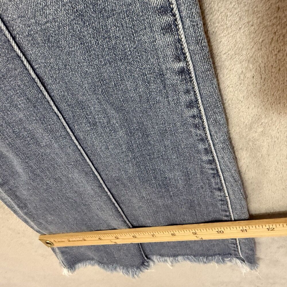 NWT Judy Blue Jeans 15/32 Stretch Blue Denim Front Seam Flare Raw Hem JB82687 - Picture 5 of 11